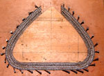 Degay acoustic guitar: D-hole rosette being made